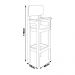 Kit 3 Cadeiras Alta Refeição Infantil Criança Restaurante Lanchonete MDF Bege/Branco L12