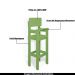 Kit 3 Cadeiras Alta Refeição Infantil Criança Restaurante Lanchonete MDF Verde L12