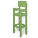 Kit 3 Cadeiras Alta Refeição Infantil Criança Restaurante Lanchonete MDF Verde L12