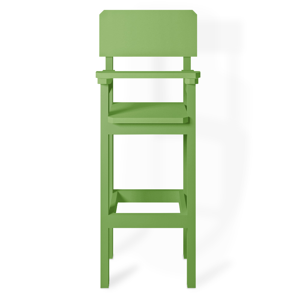 Kit 3 Cadeiras Alta Refeição Infantil Criança Restaurante Lanchonete MDF Verde L12
