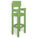 Kit 3 Cadeiras Alta Refeição Infantil Criança Restaurante Lanchonete MDF Verde L12