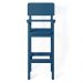 Kit 4 Cadeiras Alta Refeição Infantil Criança Restaurante Lanchonete MDF Azul L12
