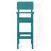 Kit 4 Cadeiras Alta Refeição Infantil Criança Restaurante Lanchonete MDF Azul Turquesa L12