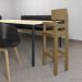Kit 4 Cadeiras Alta Refeição Infantil Criança Restaurante Lanchonete MDF Bege L12