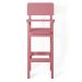 Kit 4 Cadeiras Alta Refeição Infantil Criança Restaurante Lanchonete MDF Rosa L12