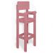 Kit 4 Cadeiras Alta Refeição Infantil Criança Restaurante Lanchonete MDF Rosa L12