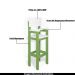 Kit 4 Cadeiras Alta Refeição Infantil Criança Restaurante Lanchonete MDF Verde/Branco L12