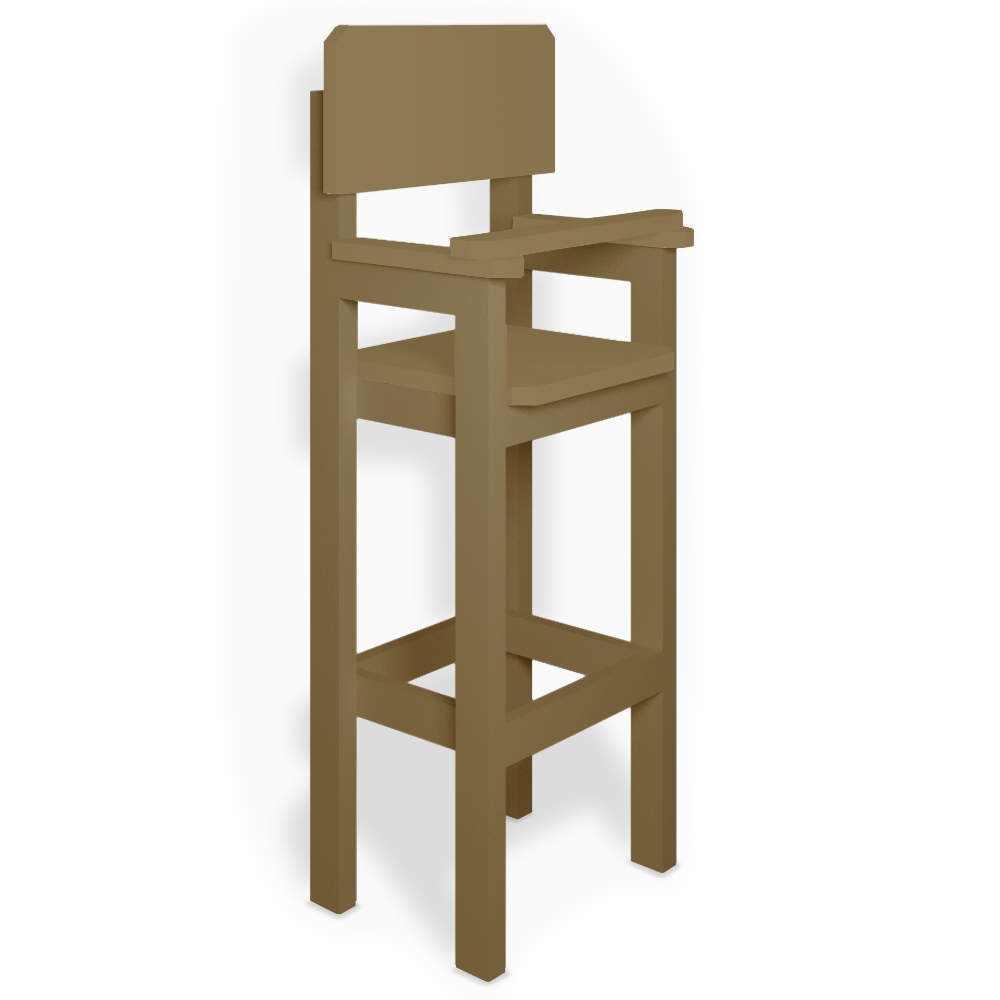 Kit 5 Cadeiras Alta Refeição Infantil Criança Restaurante Lanchonete MDF Bege L12