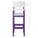 Kit 5 Cadeiras Alta Refeição Infantil Criança Restaurante Lanchonete MDF Lilás/Branco L12