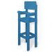 Kit 6 Cadeiras Alta Refeição Infantil Criança Restaurante Lanchonete MDF Azul Claro L12