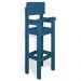Kit 6 Cadeiras Alta Refeição Infantil Criança Restaurante Lanchonete MDF Azul L12