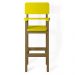 Kit 6 Cadeiras Alta Refeição Infantil Criança Restaurante Lanchonete MDF Bege/Amarelo L12