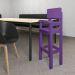 Kit 6 Cadeiras Alta Refeição Infantil Criança Restaurante Lanchonete MDF Lilás L12