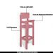 Kit 6 Cadeiras Alta Refeição Infantil Criança Restaurante Lanchonete MDF Rosa L12