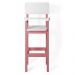 Kit 6 Cadeiras Alta Refeição Infantil Criança Restaurante Lanchonete MDF Rosa/Branco L12