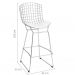 [OUTLET] Banqueta Bertoia Branca e Cromada