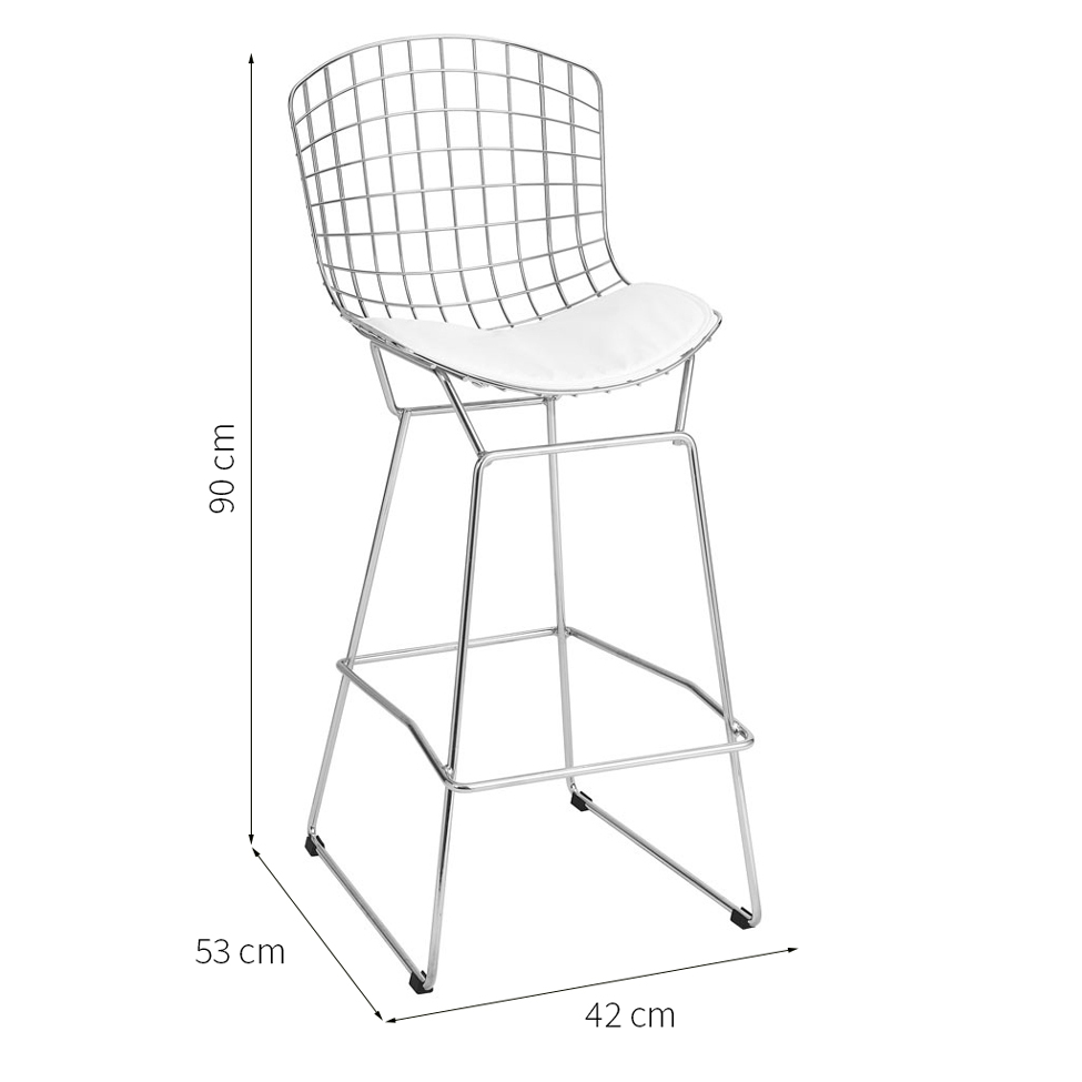 Banqueta Bertoia Branca