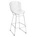 Banqueta Bertoia Branca e Cromada