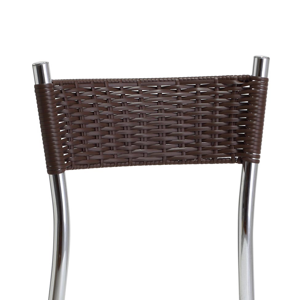 Conjunto com 4 Cadeiras Vera Marrom e Branco