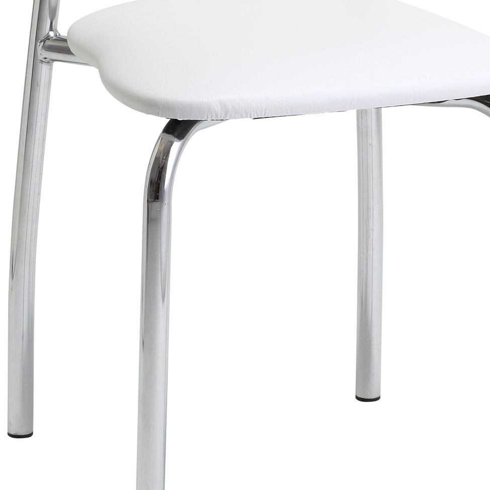 Conjunto com 4 Cadeiras Vera Marrom e Branco