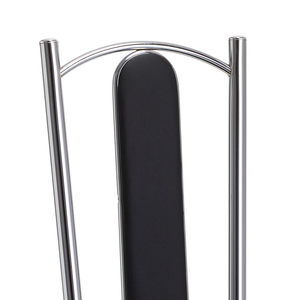 Conjunto com 4 Cadeiras Vera Preto e Cromado