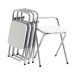 Conjunto de 4 Bancos Mocho Dobrável 101-X Branco Criativa