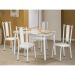 Conjunto de Mesa Bianca com 4 Cadeiras Branco e cinza