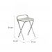 Conjunto de Mesa Dobrável com 4 Bancos Flor Branco e Prata
