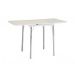 Conjunto de Mesa Dobrável com 4 Bancos Flor Branco e Prata