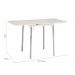 Conjunto de Mesa Dobrável com 4 Bancos Flor Branco e Prata