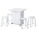 Conjunto de Mesa com 4 Bancos Sabrina Branco