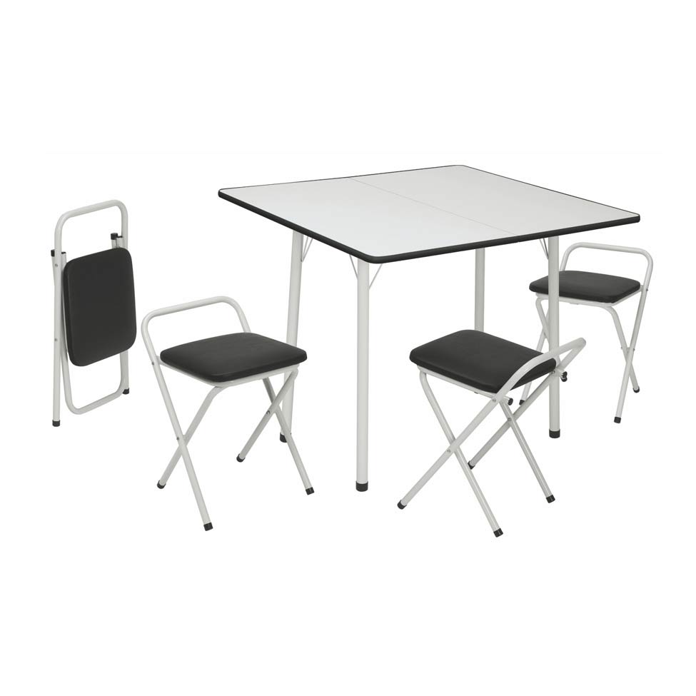 Conjunto de Mesa com 4 Cadeiras Dani Branco