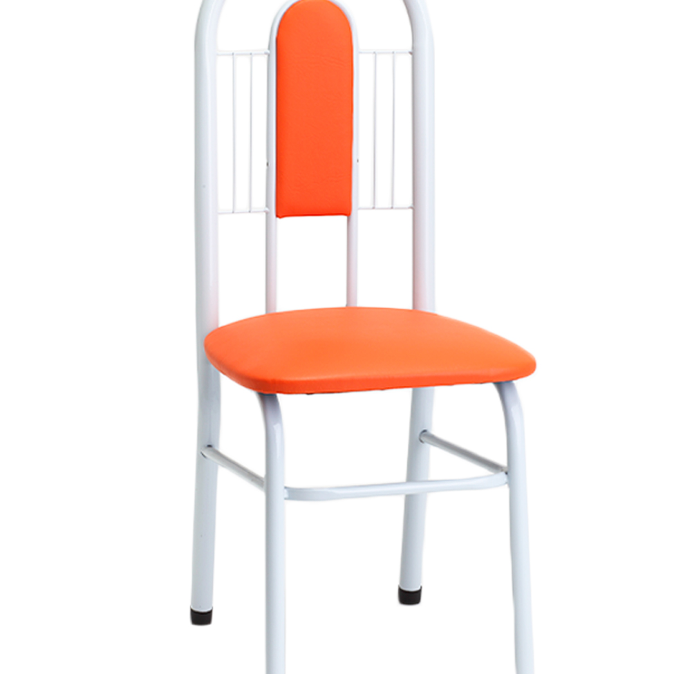 Conjunto com 2 Cadeiras Inca Branco e Laranja