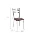 Conjunto com 2 Cadeiras Melina Cromado e Marrom
