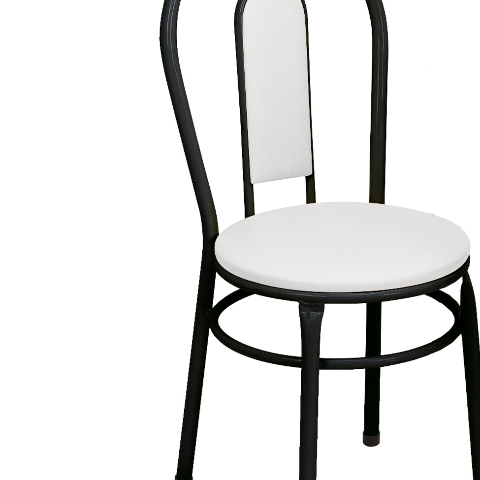 Conjunto com 2 Cadeiras Natureza Preto e Branco