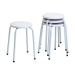 Conjunto com 4 Bancos Mocho Branco