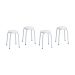 Conjunto com 4 Bancos Mocho Branco
