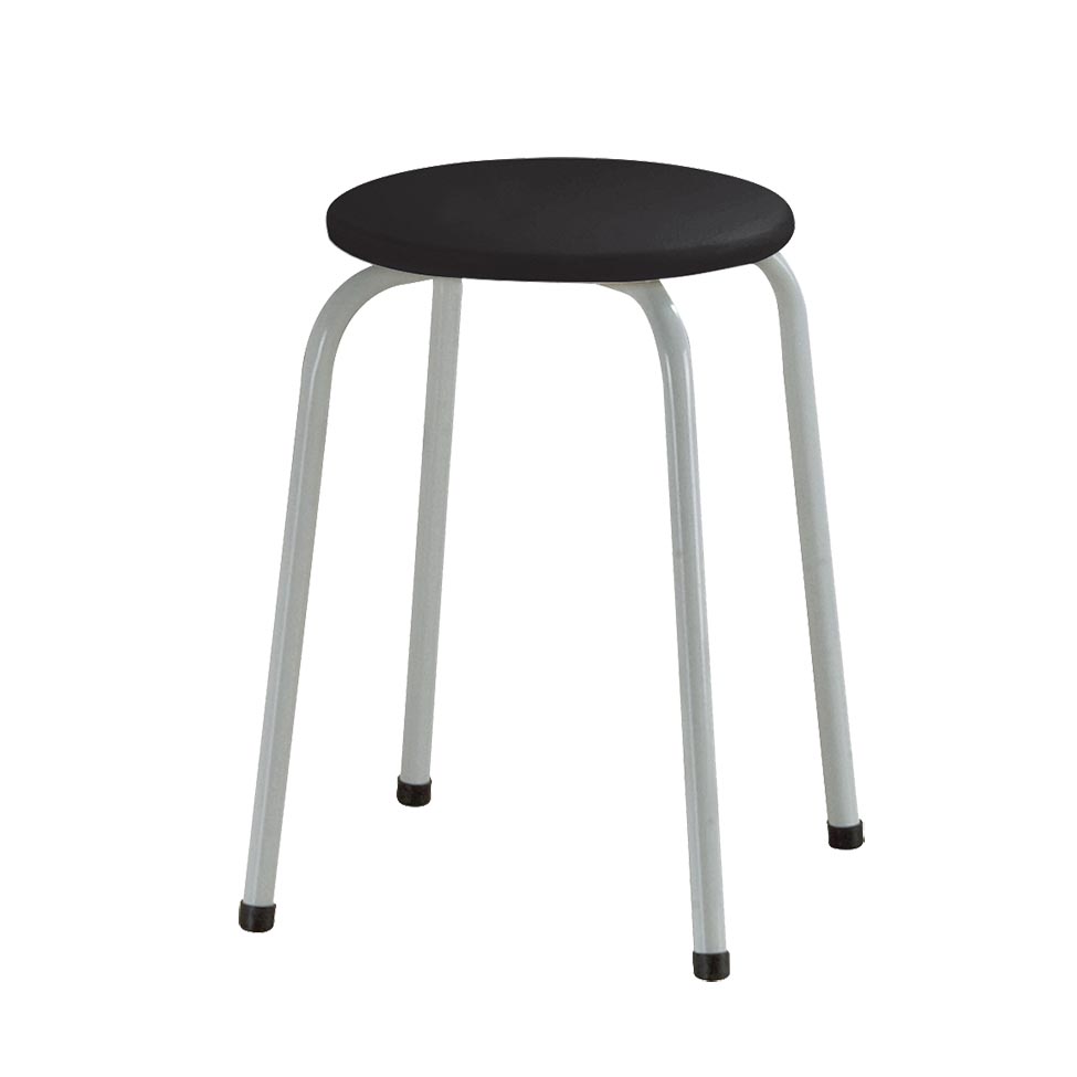 Conjunto de Mesa com 4 Bancos Nádia Branco e Preto