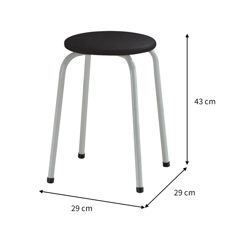 Conjunto de Mesa com 4 Bancos Nádia Branco e Preto