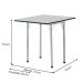 Conjunto de Mesa com 4 Bancos Nádia Branco e Preto