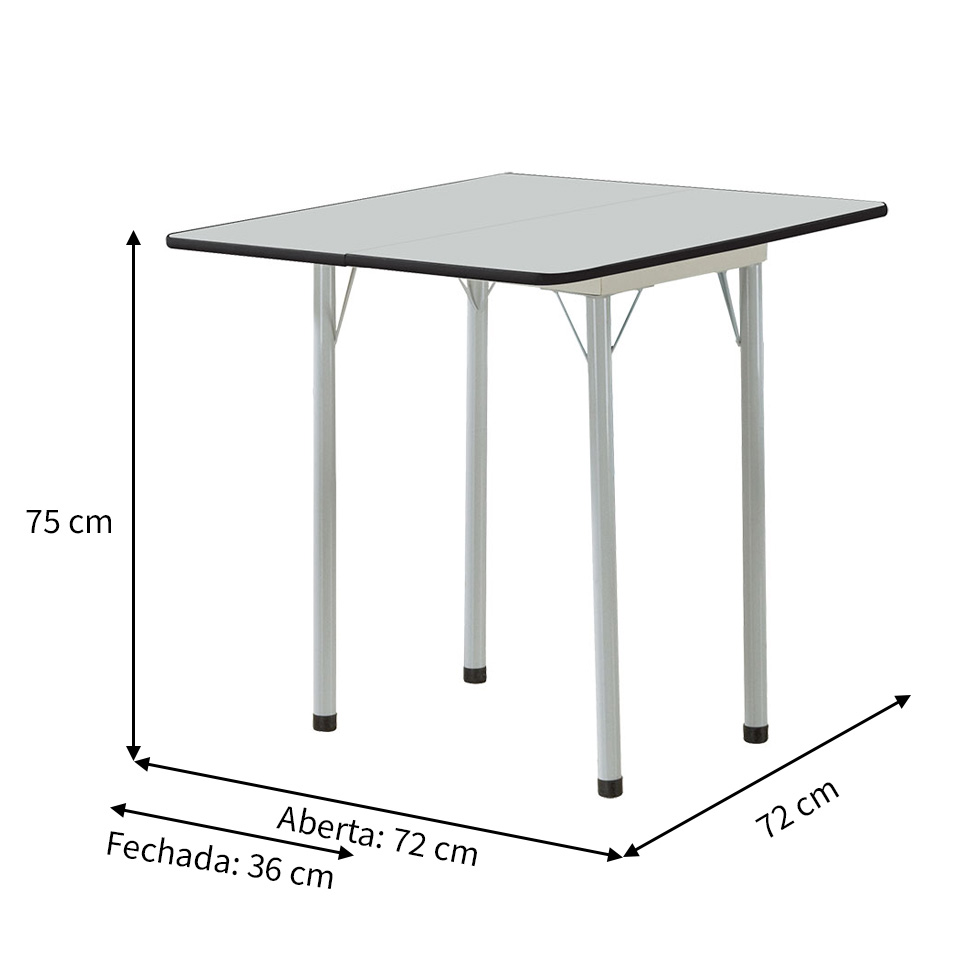 Conjunto de Mesa com 4 Bancos Nádia Branco e Preto