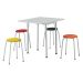 Conjunto de Mesa com 4 Bancos Nádia Colorido