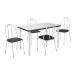 Conjunto de Mesa com 4 Cadeiras Cintía Branco