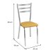 Conjunto de Mesa com 4 Cadeiras Gisele Cromado