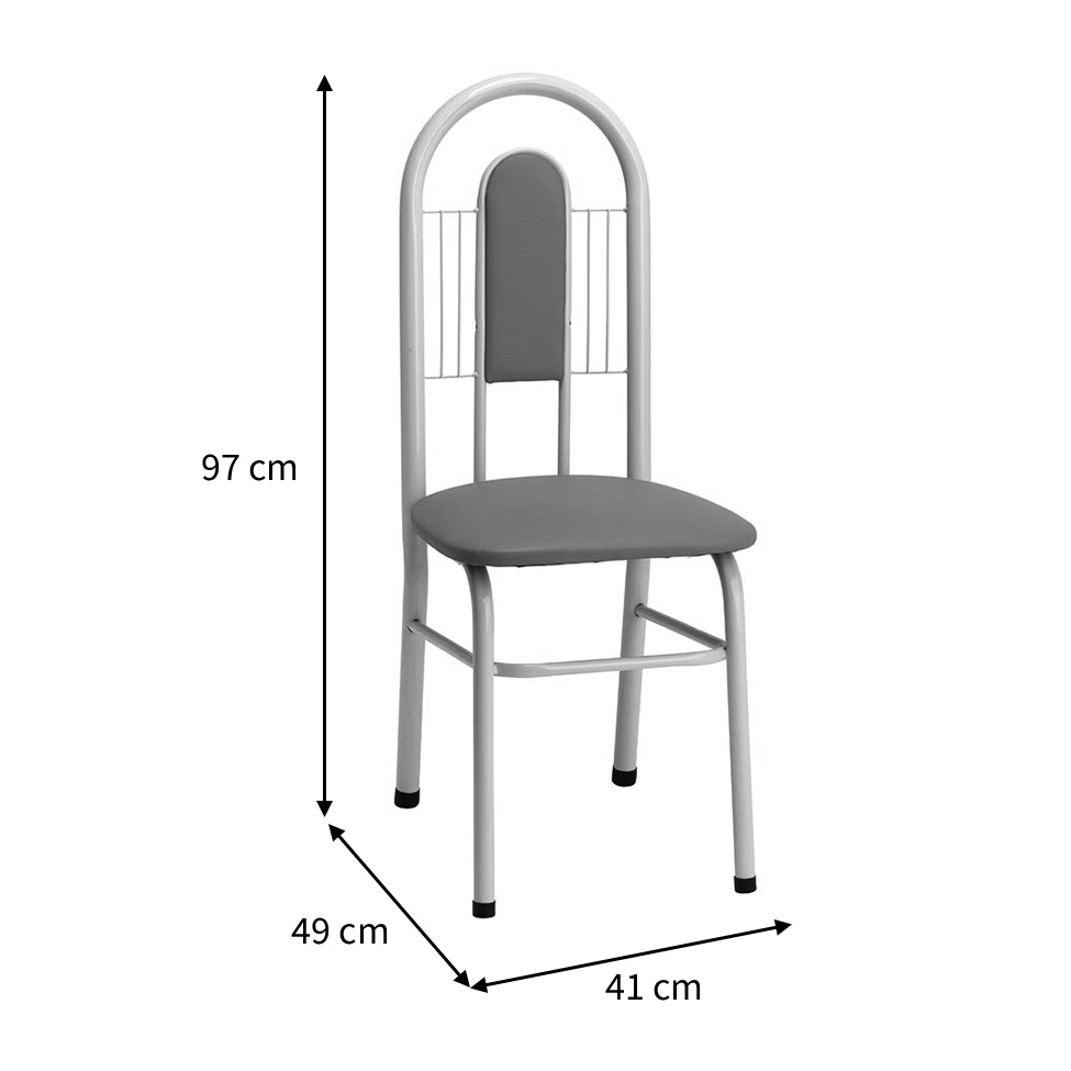 Conjunto de Mesa com 4 Cadeiras Orquídea Branco