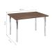 Conjunto de Mesa de Jantar com 4 Cadeiras Ana Maria Marrom e Cromado