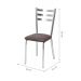 Conjunto de Mesa de Jantar com 4 Cadeiras Ana Maria Marrom e Cromado