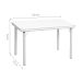 Conjunto de Mesa de Jantar com 4 Cadeiras Gisele Branco e Cromado