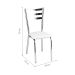 Conjunto de Mesa de Jantar com 4 Cadeiras Gisele Branco e Cromado