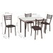 Conjunto de Mesa de Jantar com 4 Cadeiras Gisele Marrom e Branco